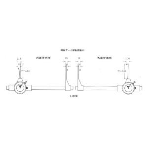 カセダ LW-6 内外測兼用L型ダイヤルキャリパゲージ 60-1000 アーム長=65mm