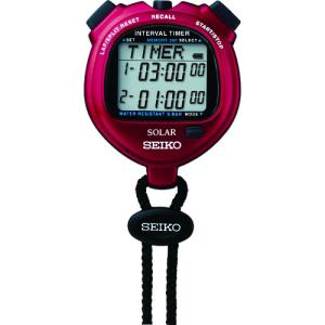 SEIKO SVAJ103 ストップウオッチソーラー インターバル メタリックレッド