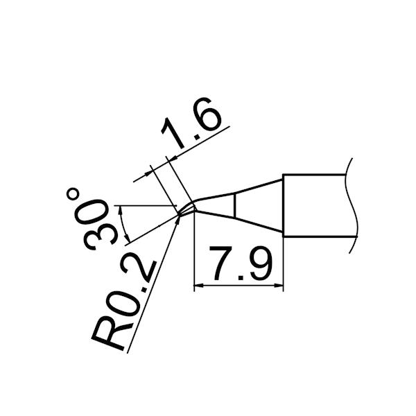 白光 T12-JS02 コテ先 0.2JS型 HAKKO ハッコー