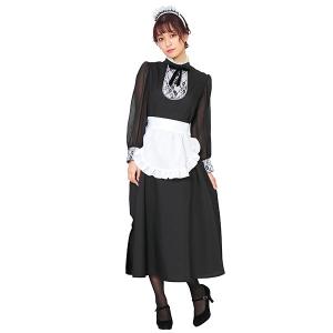 【現品限り】コスチューム　ノーブルロングメイド / コスプレ 衣装 仮装 ハロウィン ハロウィーン メイド｜e-halloween