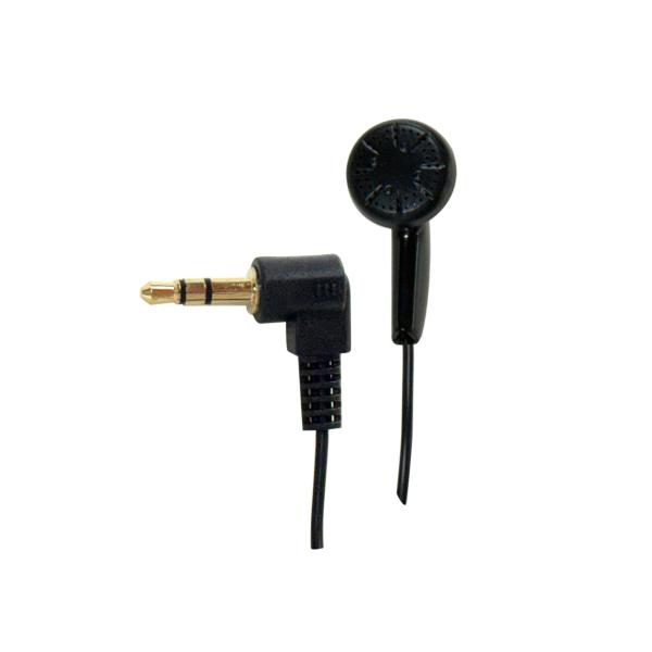 地デジTV対応！L字型金メッキステレオミニプラグ採用★片耳フラットタイプイヤホン・3ｍ（パッケージ無...