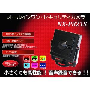 超小型★オールインワン・セキュリティカメラ・SONY製1/3”CCD搭載！NX-P821S