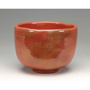 楽焼　赤楽茶碗　貫入　楽入窯　吉村楽入茶器 吉村楽入 2024年新春作品 赤楽茶碗 楽入窯製 : 心斎橋花房ヤフー