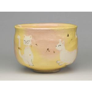 吉村楽入 2021年初春作品 楽入印 猫の絵 茶碗の商品画像
