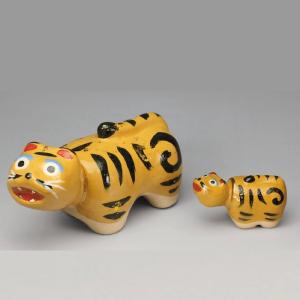 銅器 財源虎 置物 6.5cm 風水 開運 縁起物 トラ 寅 干支 : 仏像と