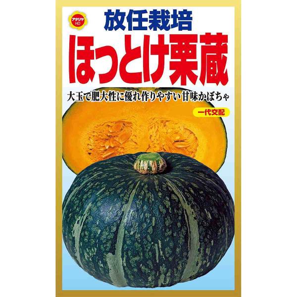 放任栽培 ほっとけ栗蔵 アタリヤ農園 大玉で肥大性に優れ作りやすい甘味かぼちゃ 一代交配 野菜種 Ｍ