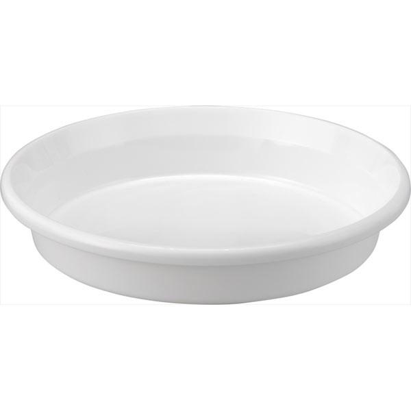 鉢皿 F型 8号 ホワイト アップルウェアー 鉢皿