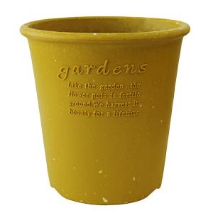 パピエ エコポット 丸型 マスタード 6号 八幡化成 鉢