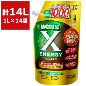 X-ENERGY つめかえ用 1000ml×14袋 KINCHO園芸 植物覚醒 エックスエナジー 植物活力液 エックスエナジー つめかえ 植物活力液 土壌改善 生育向上 根張り向上｜e-hanas(イーハナス)Yahoo!店