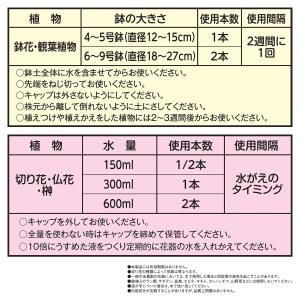 活力液&切り花栄養剤 鉢花と切り花に使えるダブ...の詳細画像2
