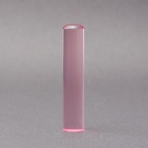 印鑑／認印-アクリル-クリアピンク-12mm-機械彫り｜e-hankoya