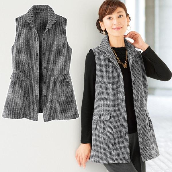 変化織素材ベスト M L LL 3L