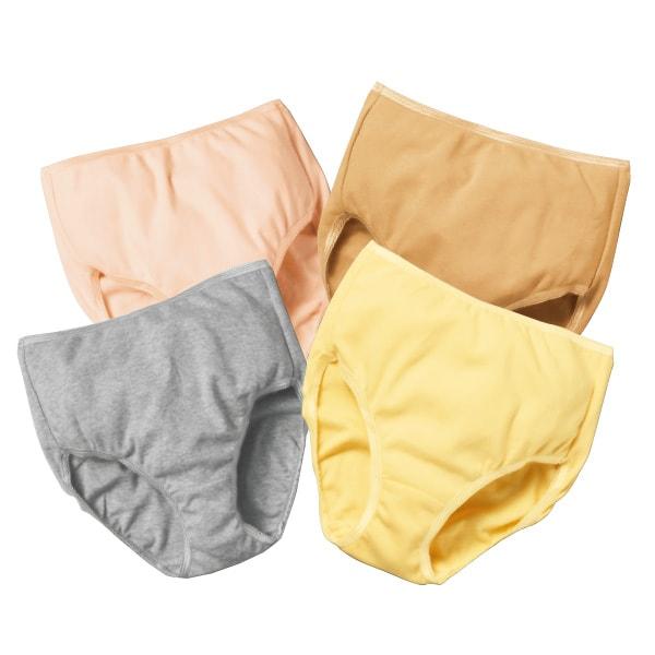 綿100％深ばきやわらかスムース編みショーツ4色8枚組 M L LL 3L