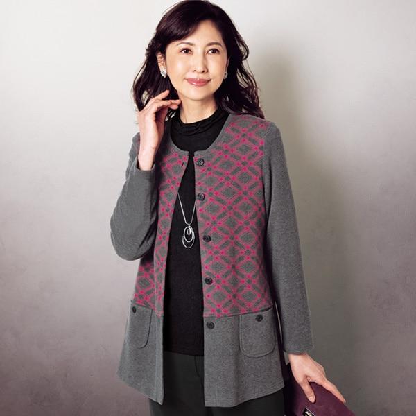 インターアクション暖か素材デザインジャケット S M L LL