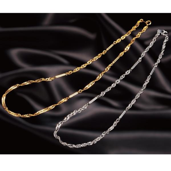 スクリュータイプ磁気ネックレス ゴールド シルバー