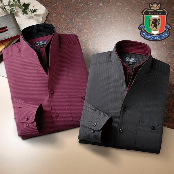 フランコ・コレツィオーニ 二重変化襟ドレスシャツ2色組 S M L LL 3L