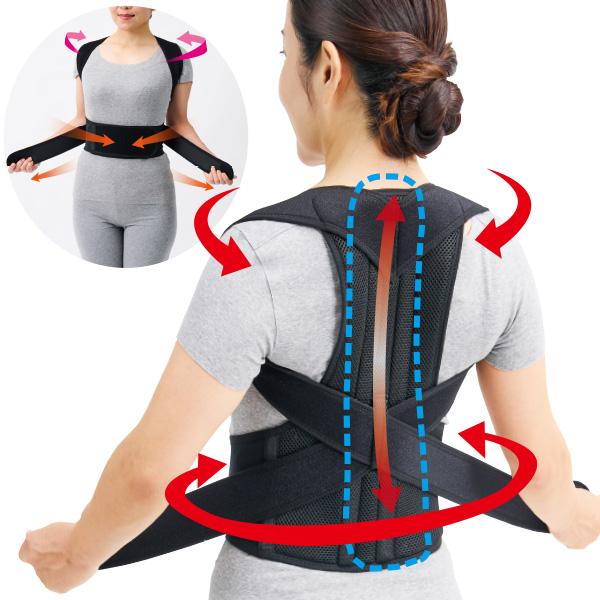 Dr.Houseすっきり背筋補正ダブルベルト 2枚セット＜M〜L L〜LL＞はぴねすくらぶ 猫背 矯...