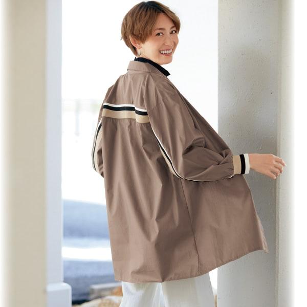 カラーライン使いシャツチュニック M L LL