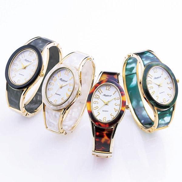 着脱簡単ブレスレットウォッチ グリーン系 ブラウン系 ブラック系 ホワイト系