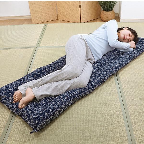 綿しじら織ごろ寝長座布団