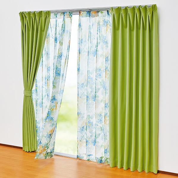 2級遮光カーテン・レースセット 100×230cm（各2枚） 200×230cm（各1枚）