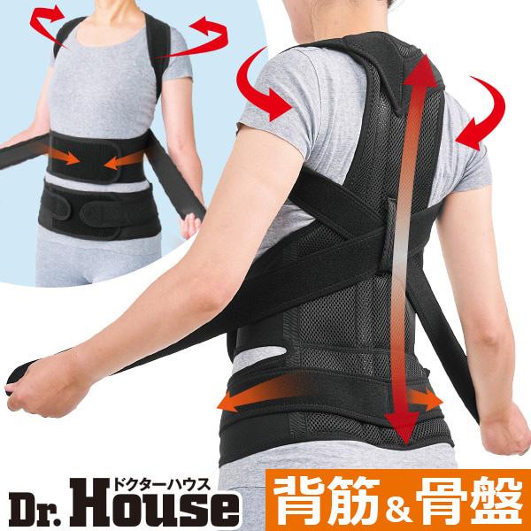 Dr.House 背筋骨盤補正ダブルベルト＜2枚組｜M L＞
