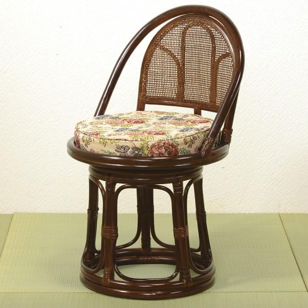 籐回転座椅子 ハイタイプ