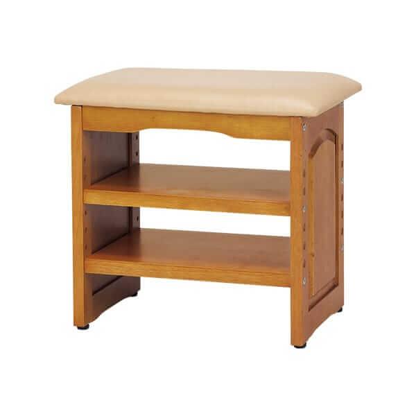 木製収納付玄関ベンチ 幅45cm