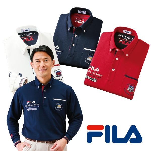 フィラ 裏起毛ビッグ刺しゅうポロシャツ3色組 S M L LL 3L