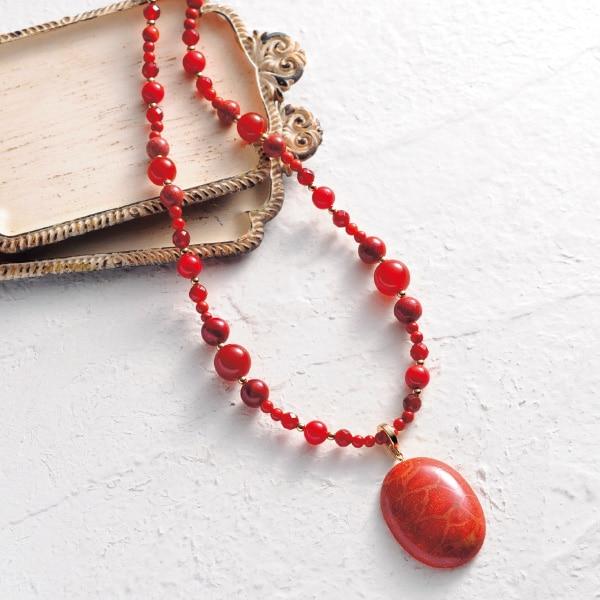 イソバナ珊瑚2WAYネックレス