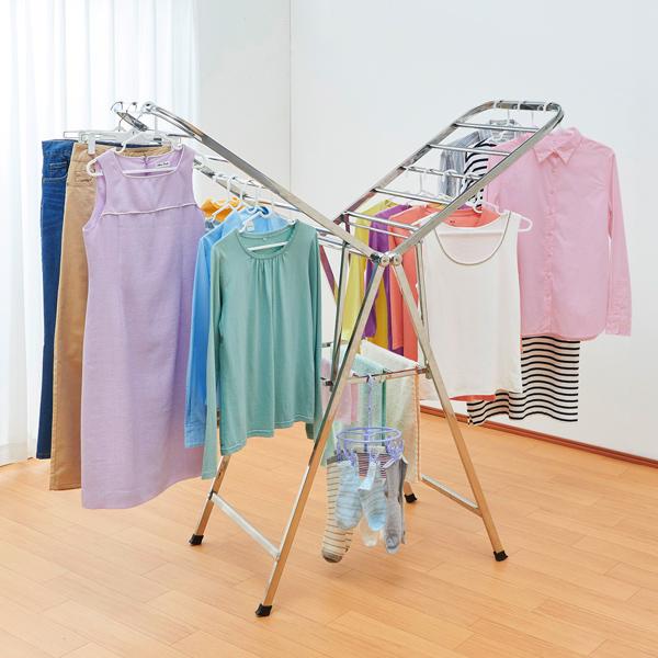 オールステンレスウイング物干し