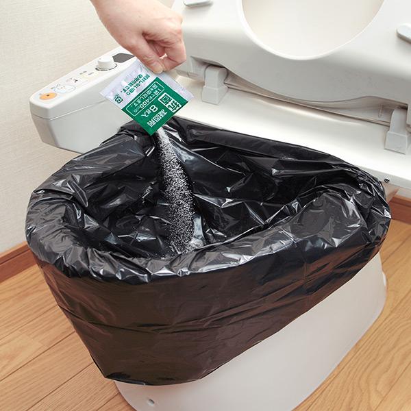 トイレ非常用袋 抗菌凝固剤付 30回分 仮設トイレ 介護 介護・補助用品 緊急 抗菌凝固剤付 抗菌凝...