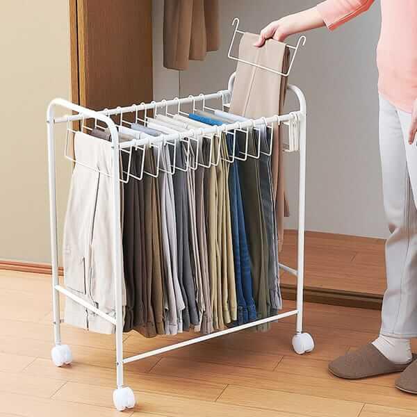 キャスター付スラックスハンガー