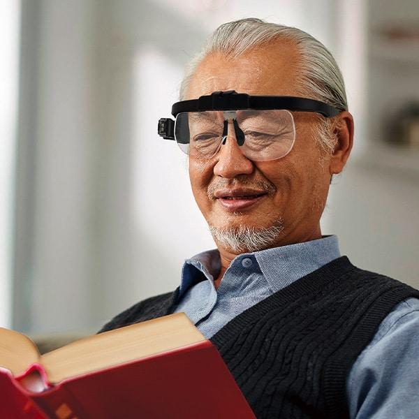 ライト付眼鏡型ルーペ