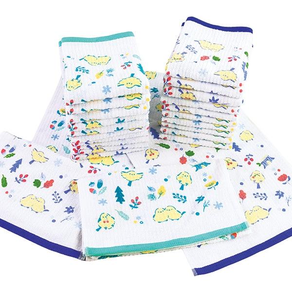 シマエナガ あぜ織タオル24枚セット