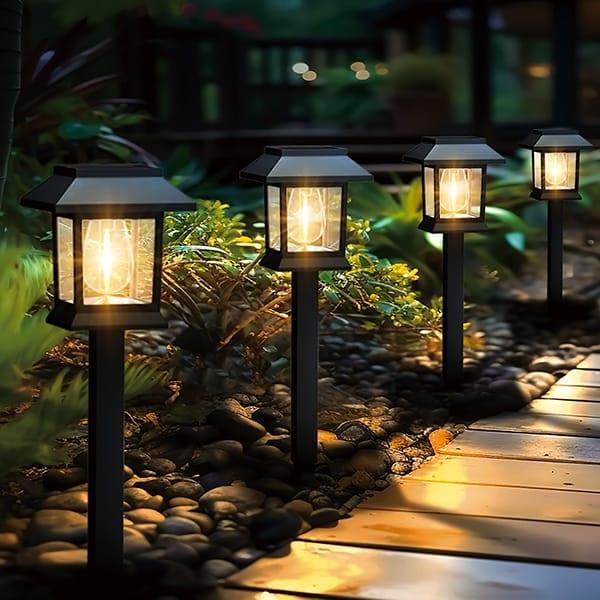 ソーラーアンティークガーデンライト4本組