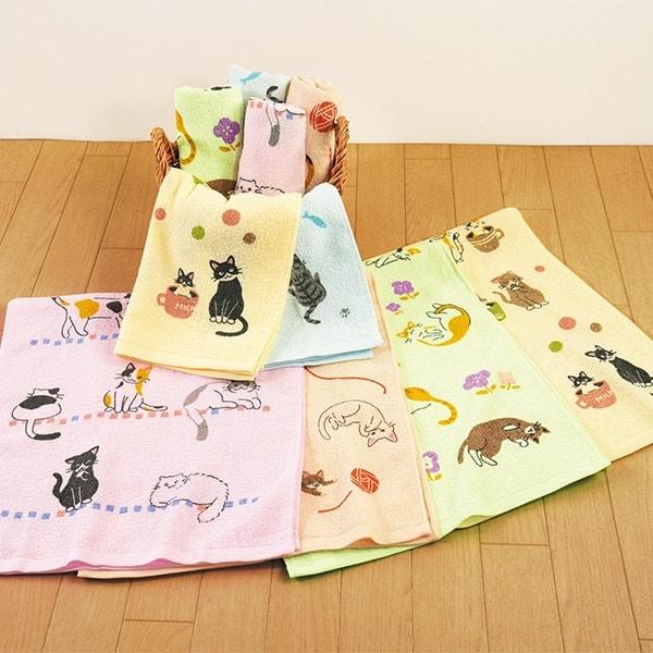 お買得タオルセット ネコ柄10枚