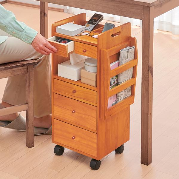 まとめ上手な便利収納ワゴン ハイタイプ