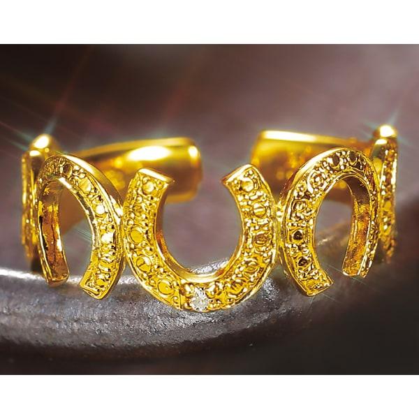 ダイヤ付馬蹄リング