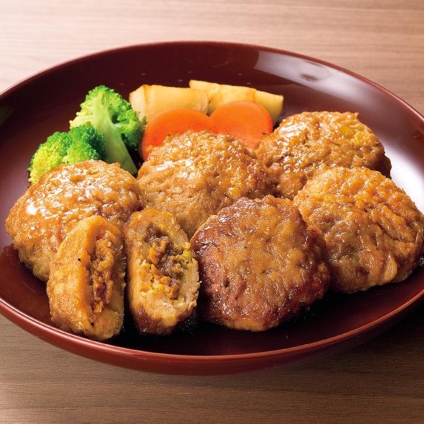 野菜たっぷり！キーマカレー入りハンバーグ 8袋セット