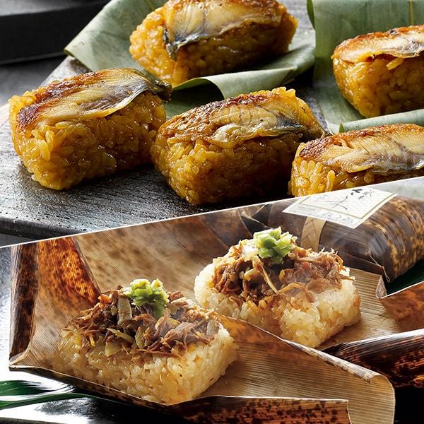 京都 祇園 さゝ木 うなぎおこわ+牛めしセット
