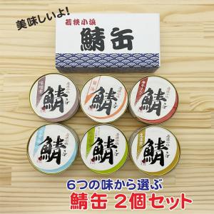 ６つの味から選ぶ！鯖缶 ２個ギフトセット 箱入り 鯖街道 おいしい ギフト プレゼント