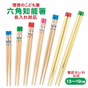 公式 箸匠せいわ 六角知能箸 こども 箸 名入れ ２才 ３才 ４才 ５才 小学生 矯正箸 トレーニン...