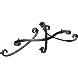 壁飾り 外壁 アイアン風 妻飾り ワイド型 35型 ブラック 黒 シンボル