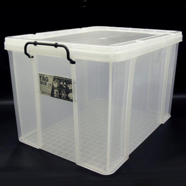 収納ボックス 収納ケース フタ付き プラスチック製 タグボックス09 透明（クリア） 約幅488×奥...