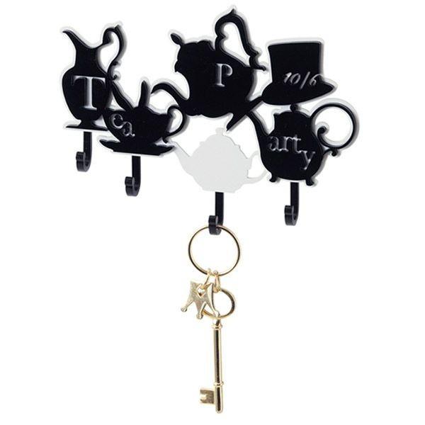 壁掛け フック 壁掛け キーフック 不思議の国のアリス Tea party