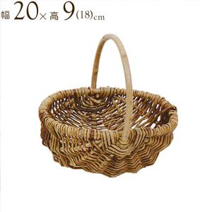 収納 かご バスケット 収納ボックス 皮付き柳アレンジ大 幅31 高12(27