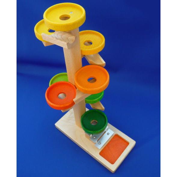 トレイクーゲルタワー レインボー 木のおもちゃ 玉 音 転がる 玩具 ドイツ 出産 御祝 誕生日 プ...