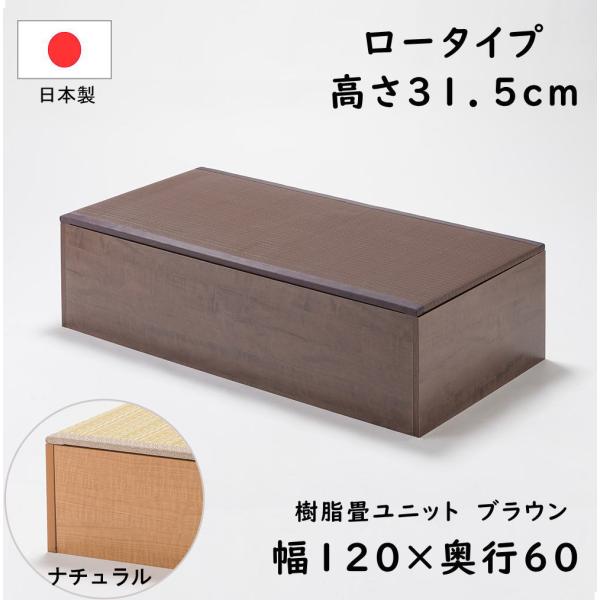 PP樹脂畳ユニット ロータイプ 幅120×奥行60×高さ31.5cm 小上がり 高床式 収納 ユニッ...