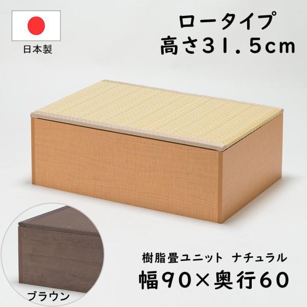 PP樹脂畳ユニット ロータイプ 幅90×奥行60×高さ31.5cm 小上がり 高床式 収納 ユニット...